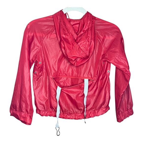 VTG 80s Tokens II Red Nylon Windbreaker Youth 7/8 Hoodie Kangaroo Pouch - Picture 4 of 11